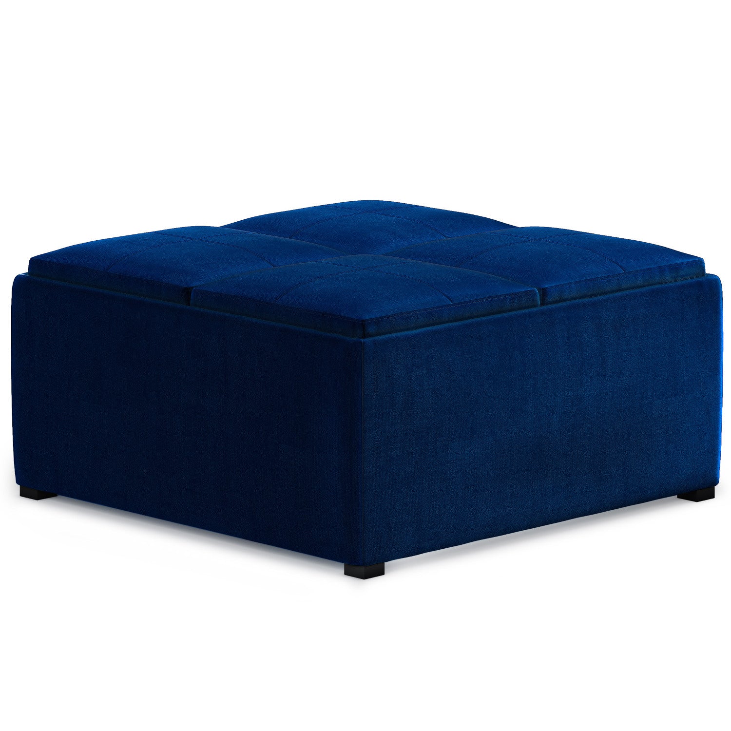 Avalon Table Ottoman in Velvet Fabric