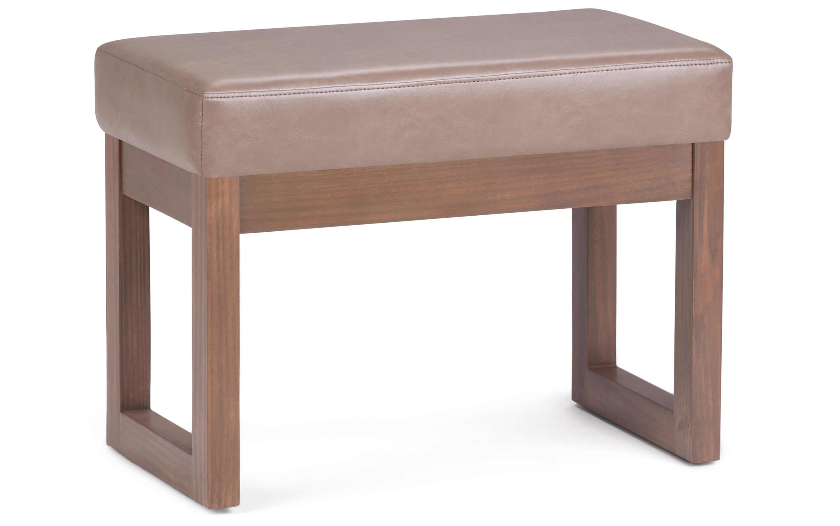 Milltown Small Ottoman Bench in Vegan Leather