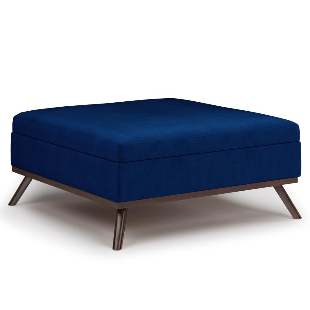 Owen Medium Square Table Ottoman in Velvet