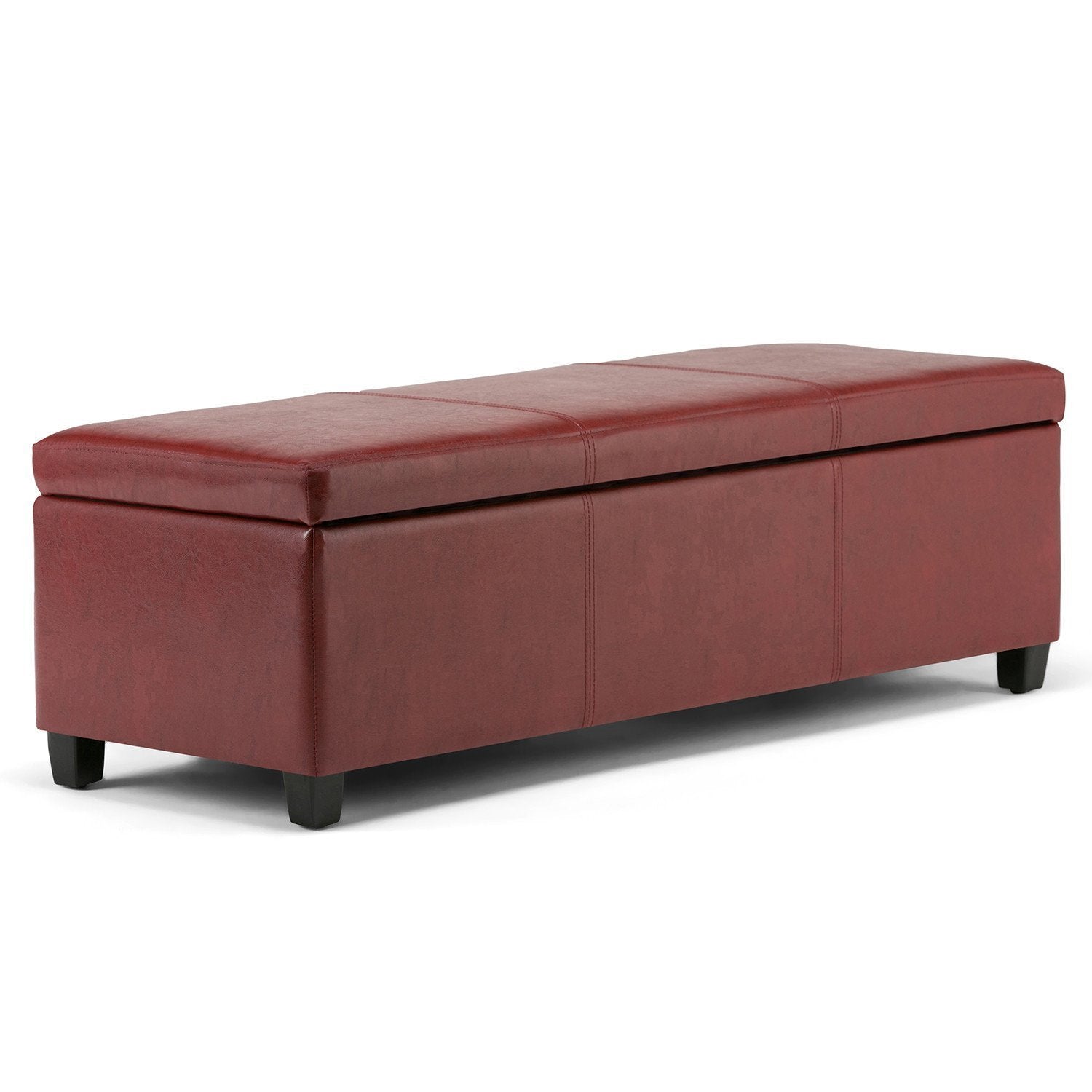 Avalon Storage Ottoman in Vegan Leather