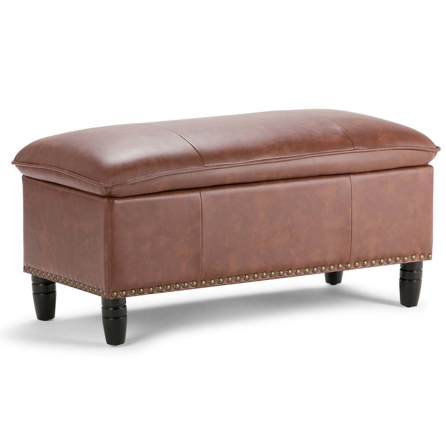 Emily Storage Ottoman in Vegan Leather