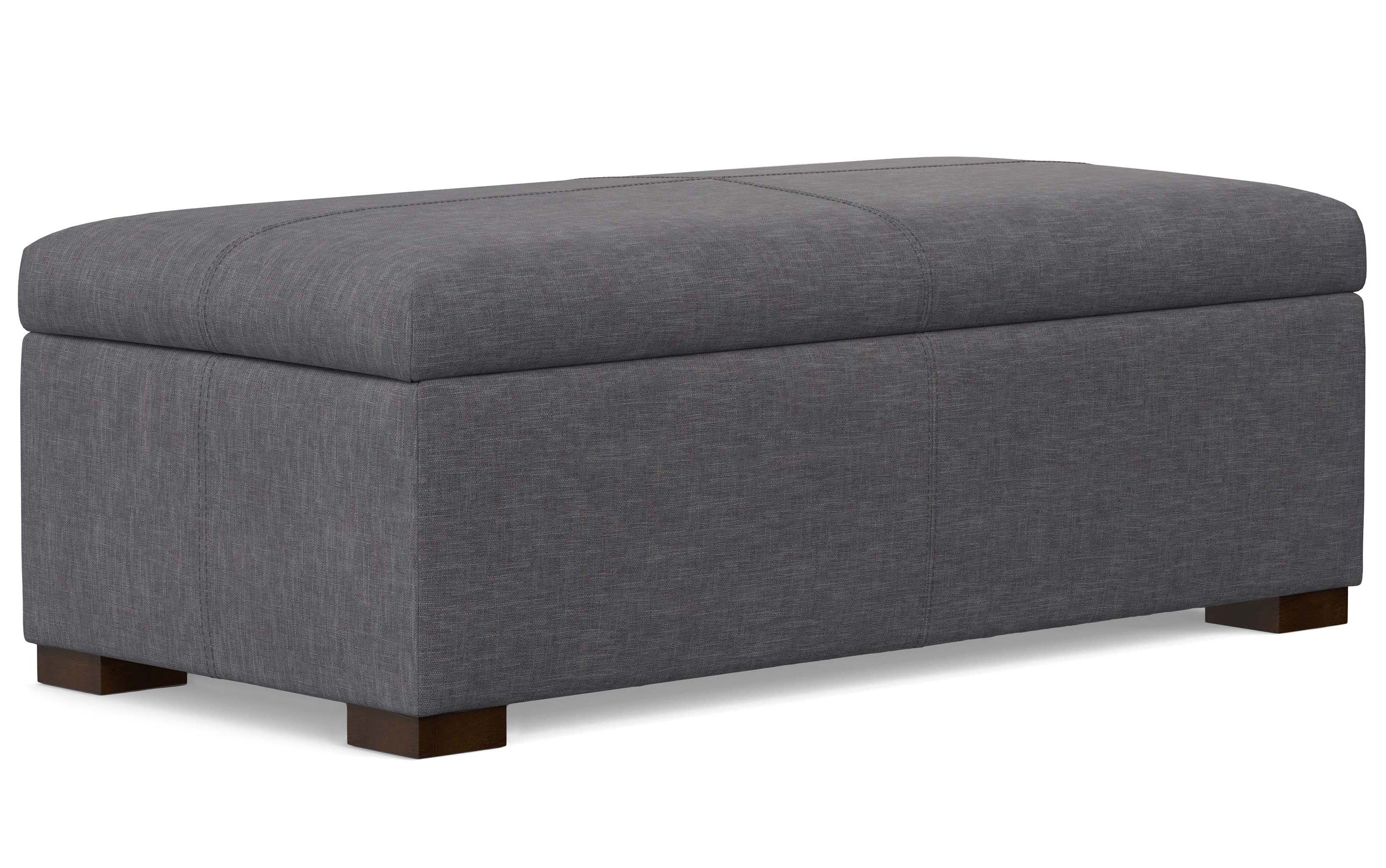 Gabbie Rectangular Storage Ottoman in Linen