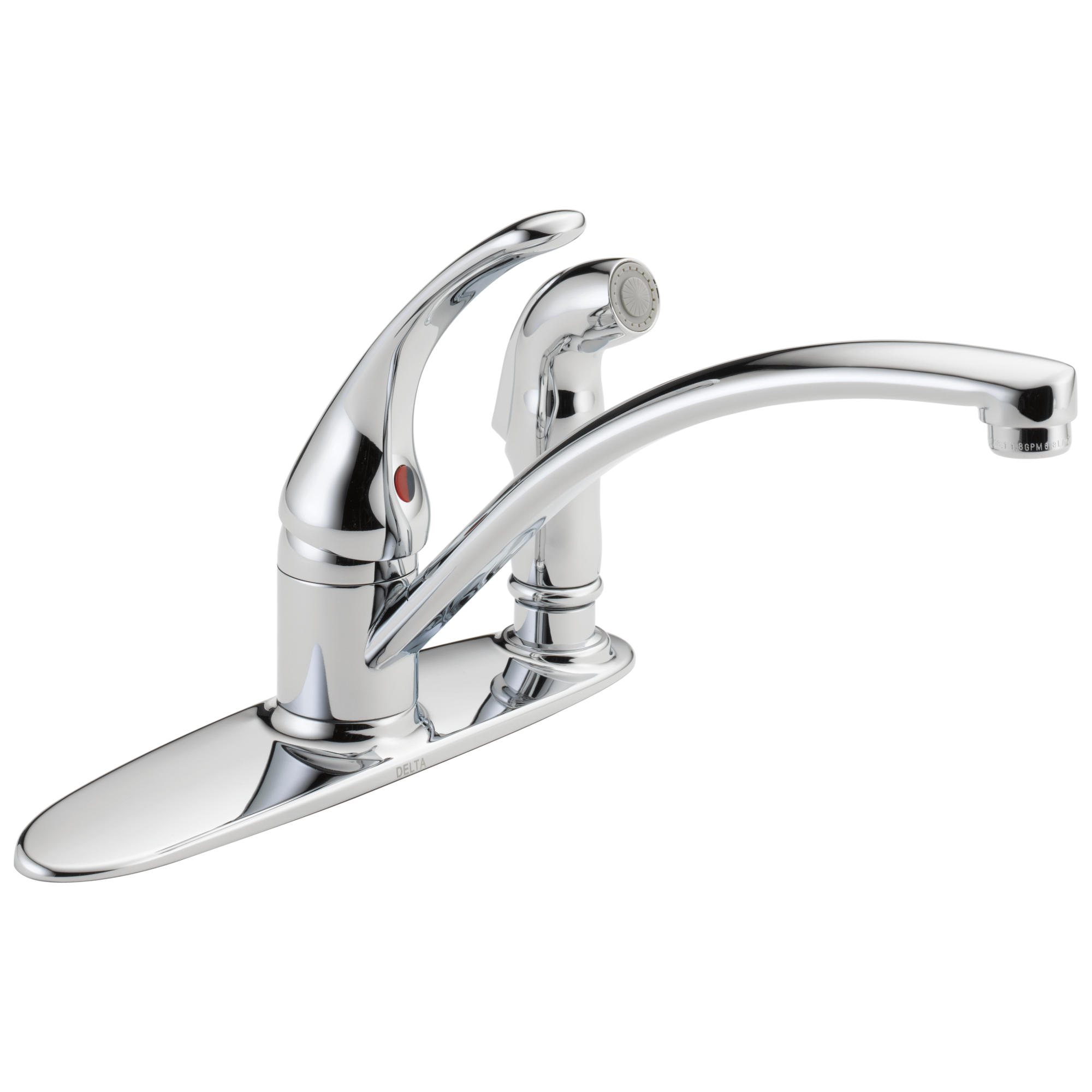 Delta Foundations:B3310LF Single Handle Kitchen Faucet with Integral Spray