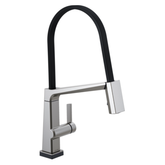 Delta Pivotal: Single Handle Exposed Hose Kitchen Faucet with Touch2O Technology