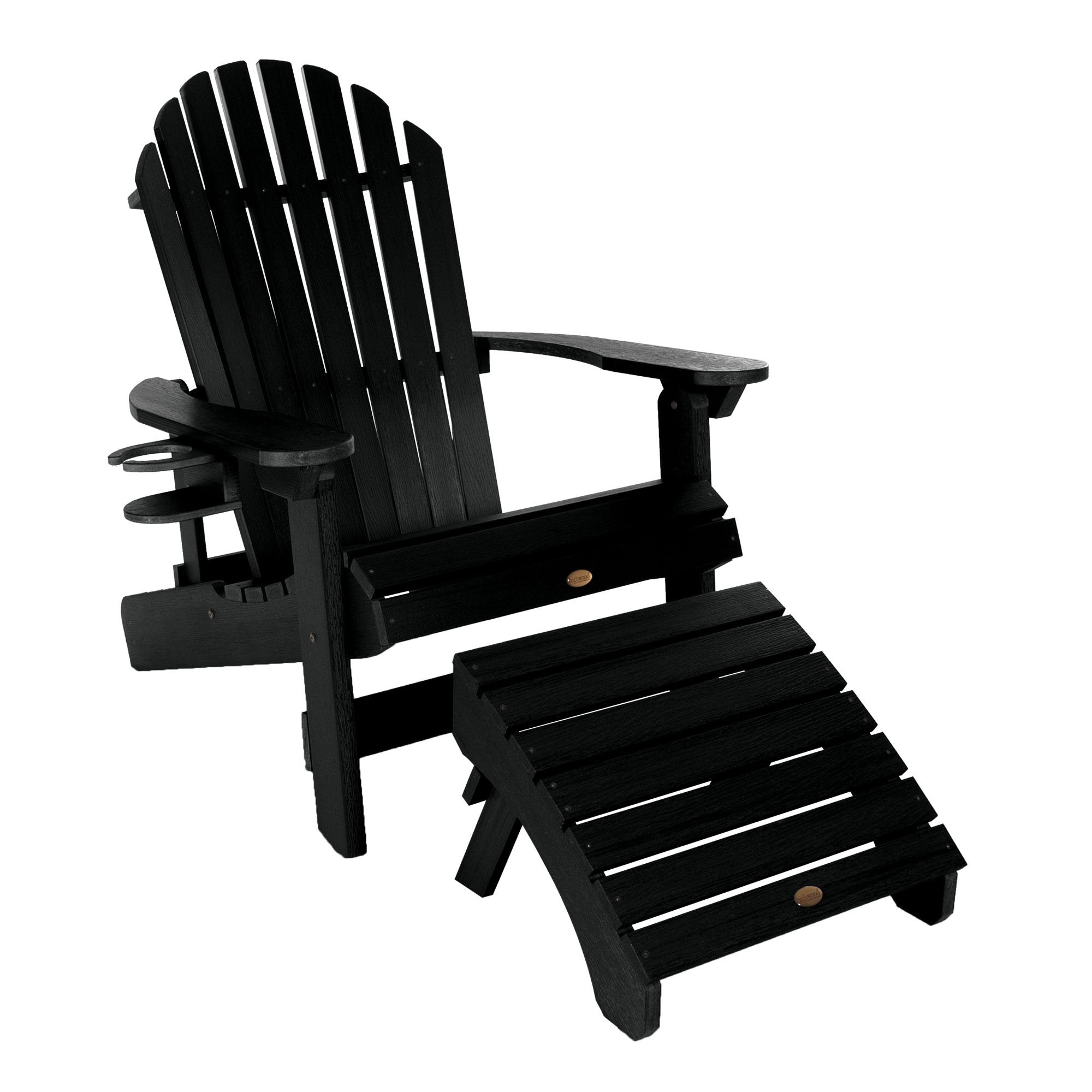 King Hamilton Adirondack Chair, Ottoman & Cup Holder