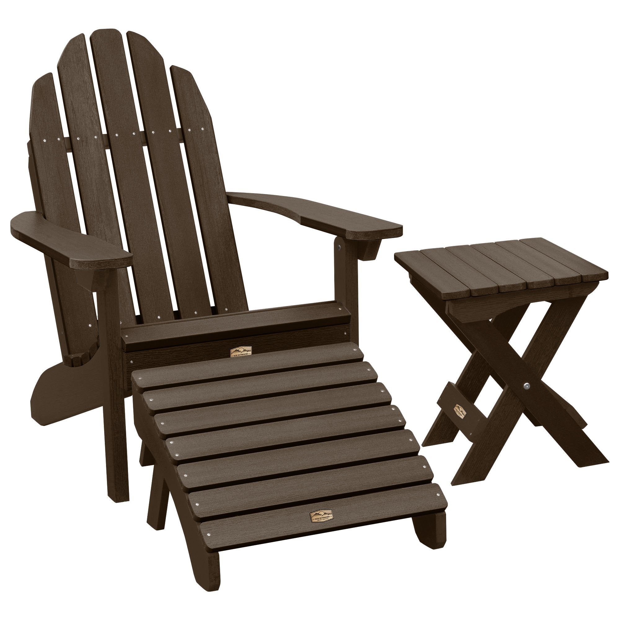 Essential Adirondack Chair with Ottoman & Folding Side Table