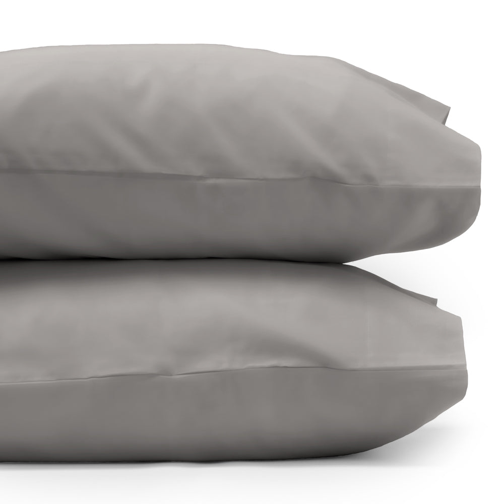 400 Thread Count 2 Piece Cotton Sateen Pillowcase (Graphite Standard)