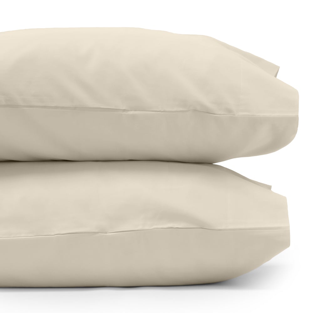 400 Thread Count 2 Piece Cotton Sateen Pillowcase (Birch Standard)