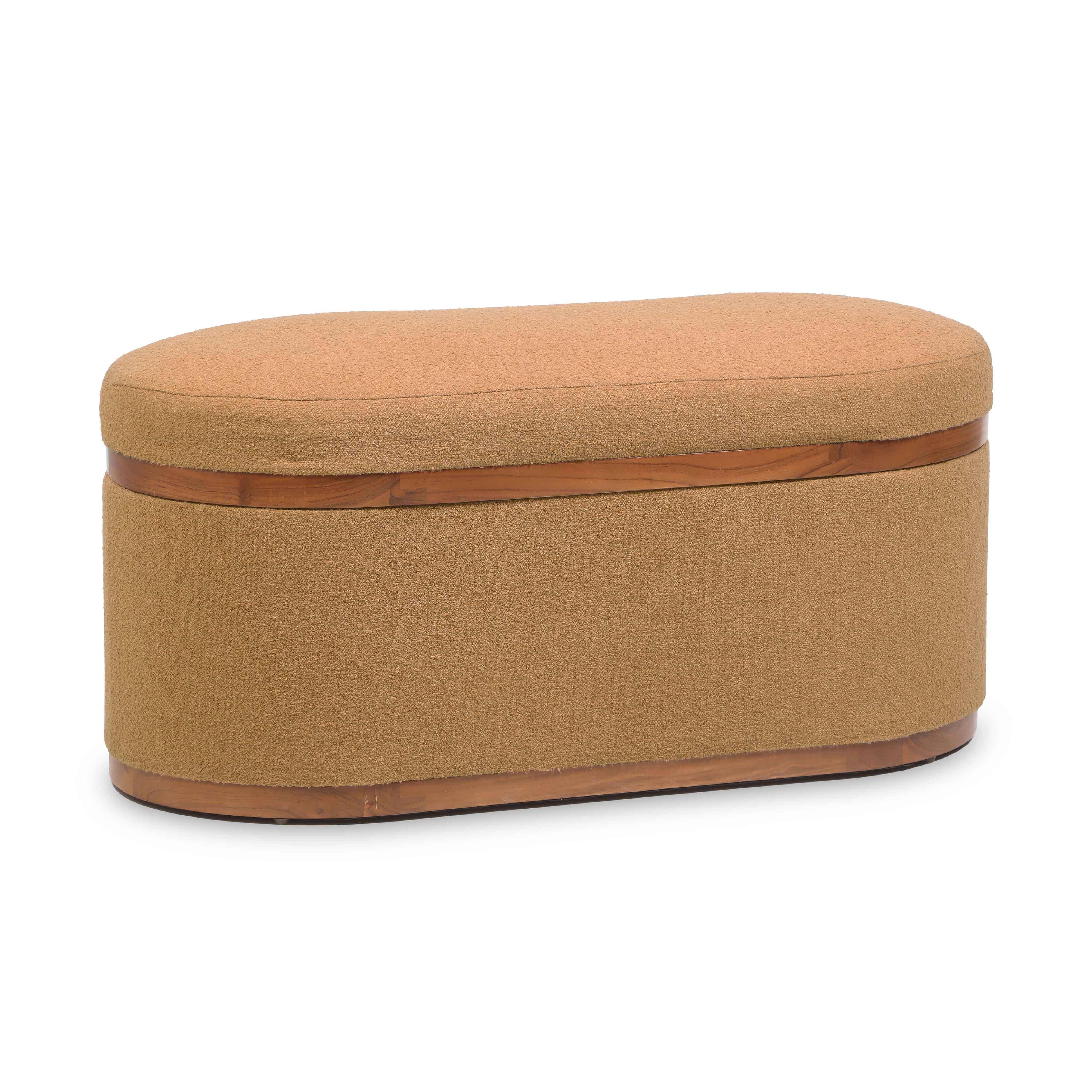 Olivier Boucle Oval Storage Ottoman