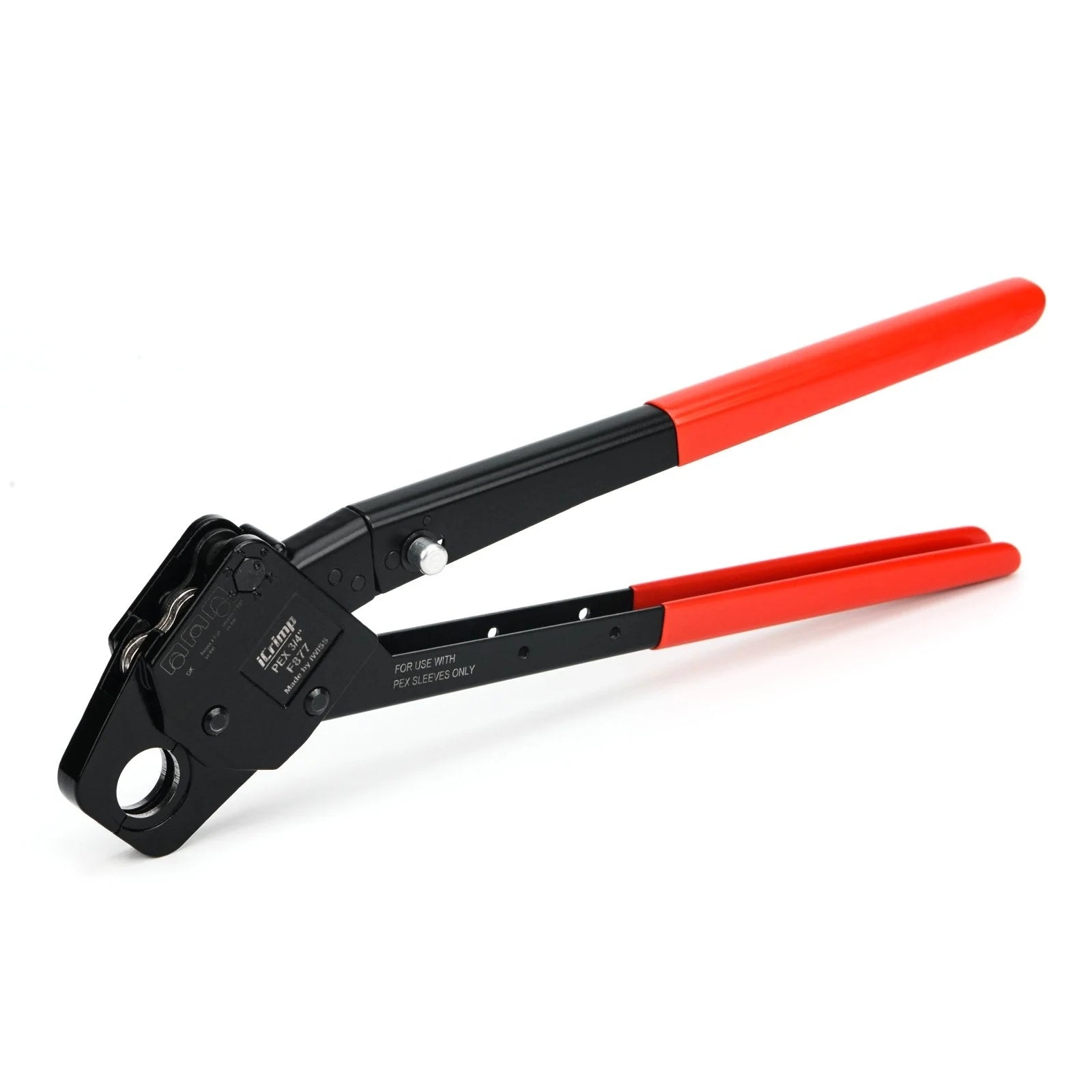 Angled Head Crimping Tool Works on 3/4-inch F877 Stainless Press Sleeves with Go-No/Go Gauge