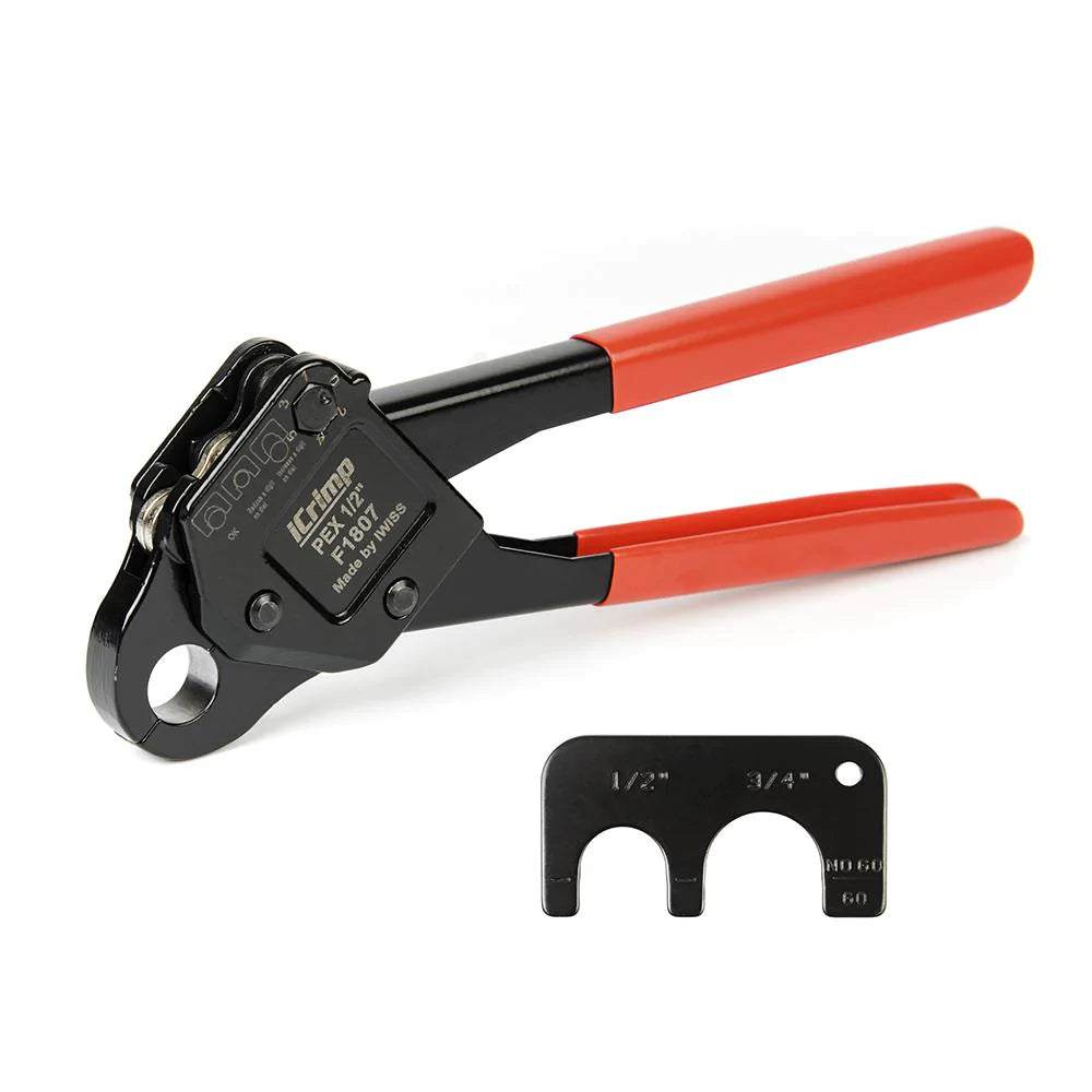 Angled Head PEX Pipe Crimping Tool for 1/2-inch Copper Pex Crimp Rings, suits All US F1807 Standards