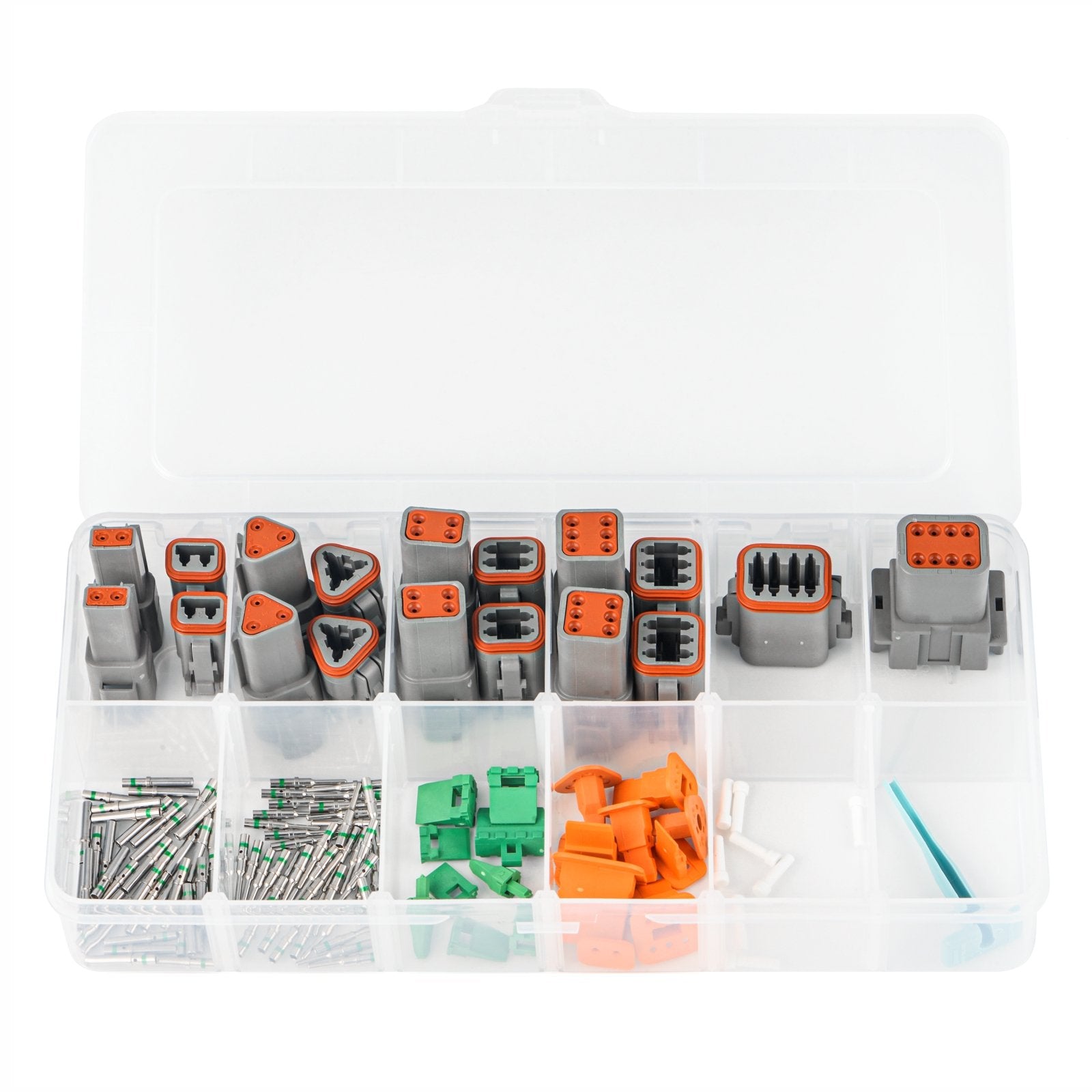 KIT-125 DT Connector Kit 125pcs include 2 3 4 6 8 Housings and Pin & Socket Sealed Terminals, for 20-14 Gauge