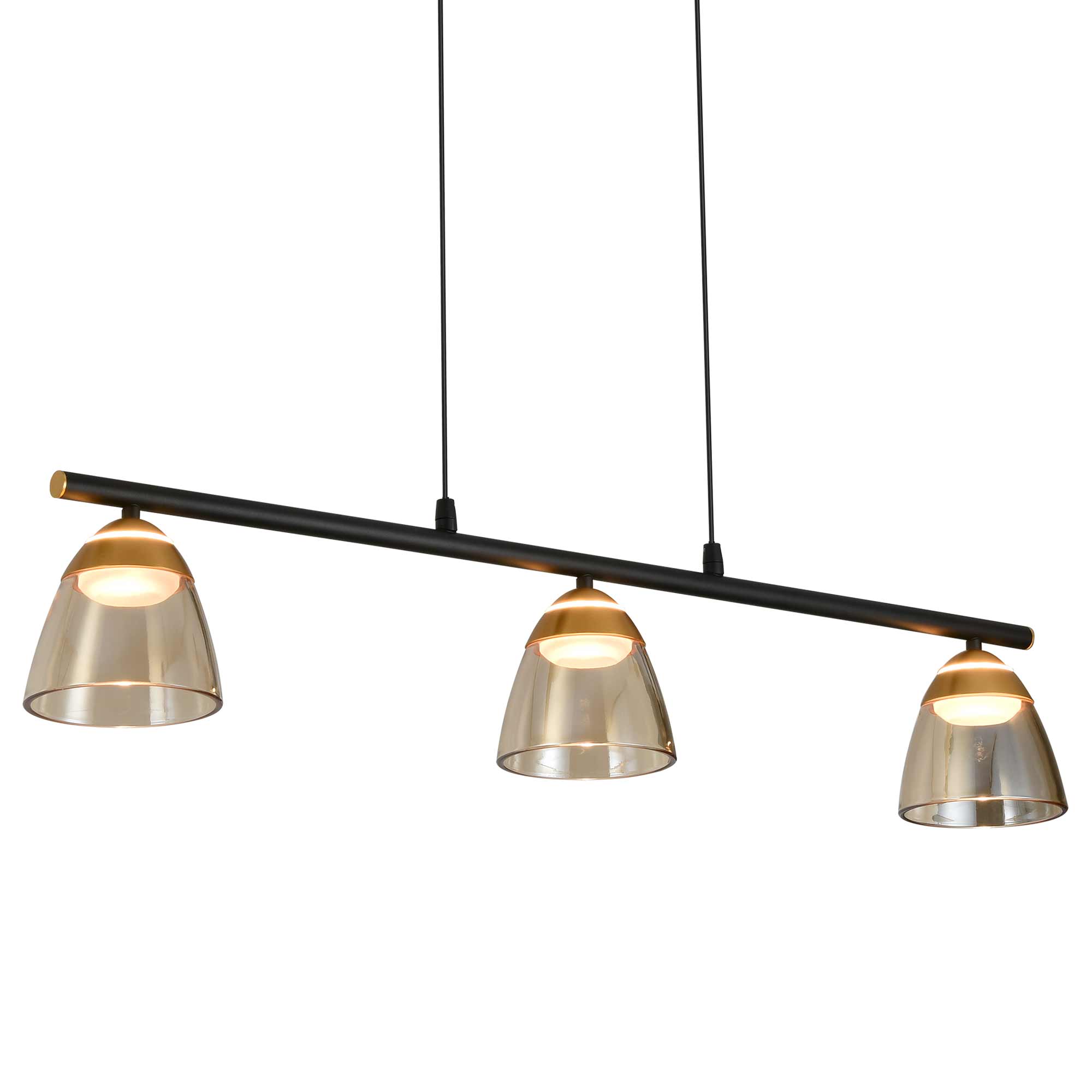 VONN Artisan Roma VAC3293BL 36"" Integrated LED ETL Certified Pendant, Height Adjustable Chandelier, Black