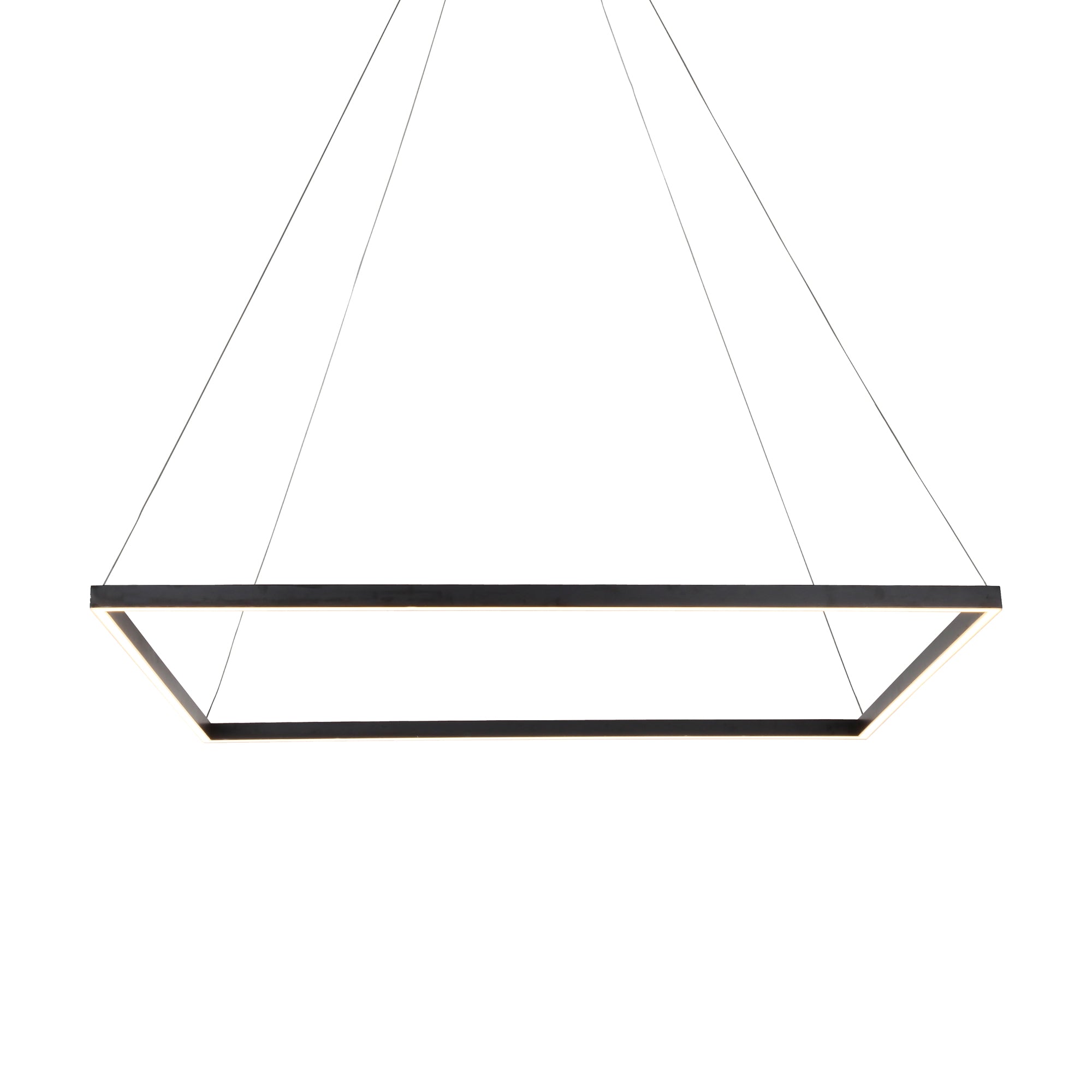 VONN Atria VMC35511BL 39"" ETL Certified Integrated LED Square Chandelier, Height Adjustable Pendant in Black