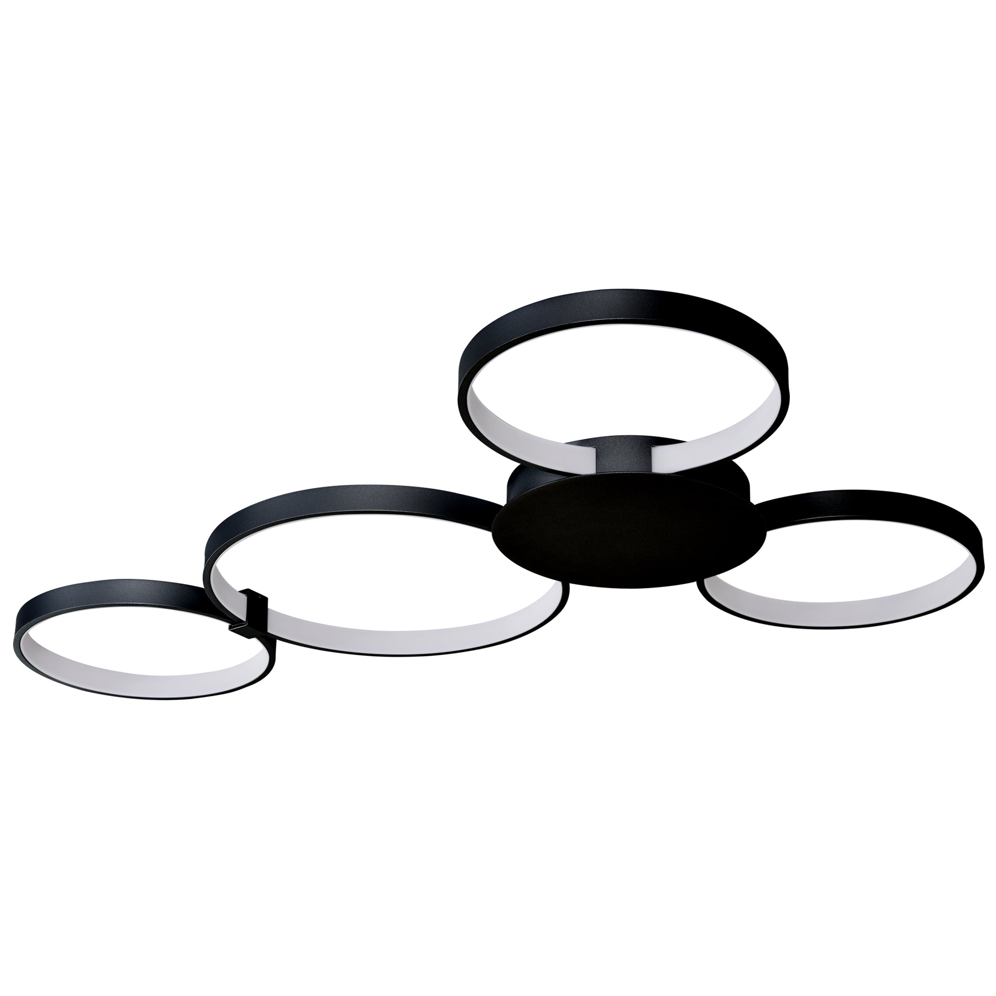 VONN Capella VMCF41500BL 43"" Integrated LED ETL Certified Ceiling Light Multi-Ring Semi Flush in Black