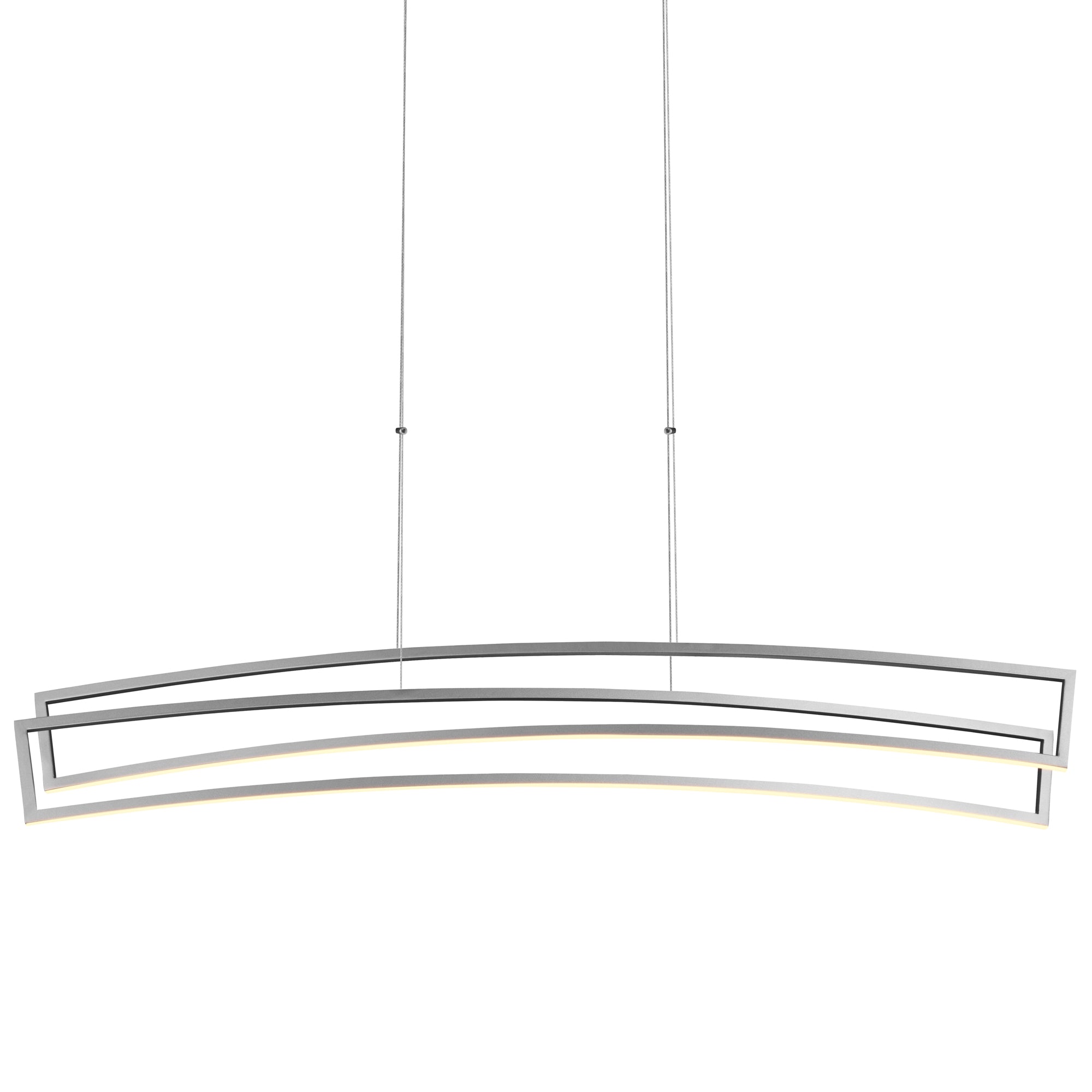 VONN Sirius VMC33440AL 46"" ETL Certified Integrated LED Pendant, Height Adjustable Chandelier in Silver