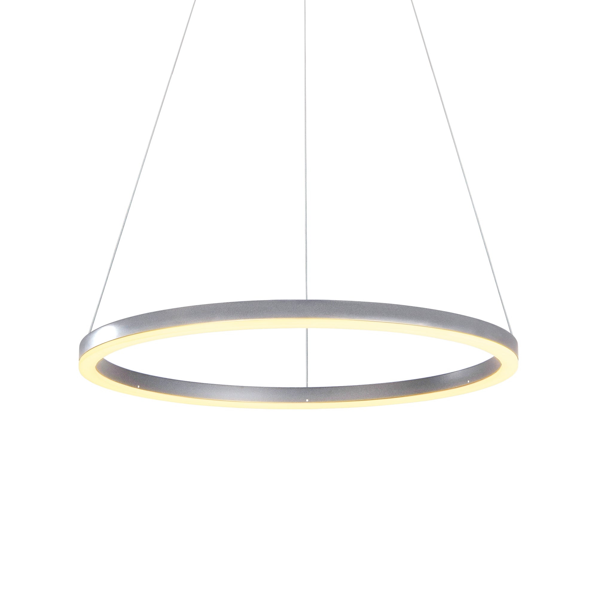 VONN Tania VMC31640AL 24"" Integrated LED ETL Certified Pendant, Height Adjustable Ring Chandelier in Silver