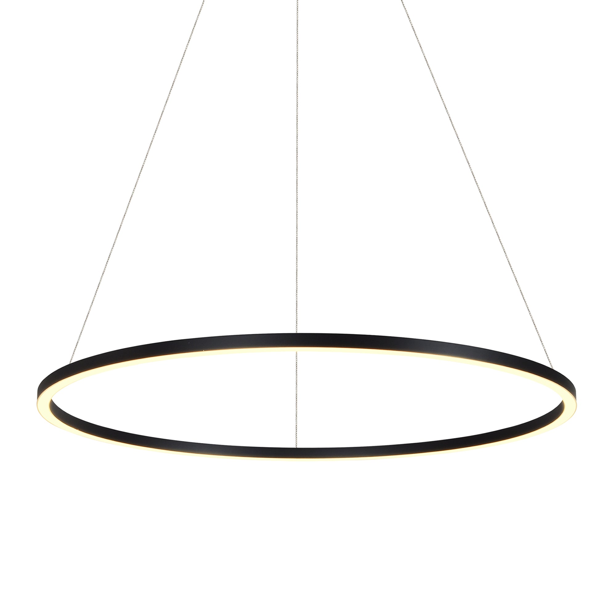 VONN Tania VMC34912BL 51"" ETL Certified Integrated LED Ring Chandelier Height Adjustable Pendant in Black