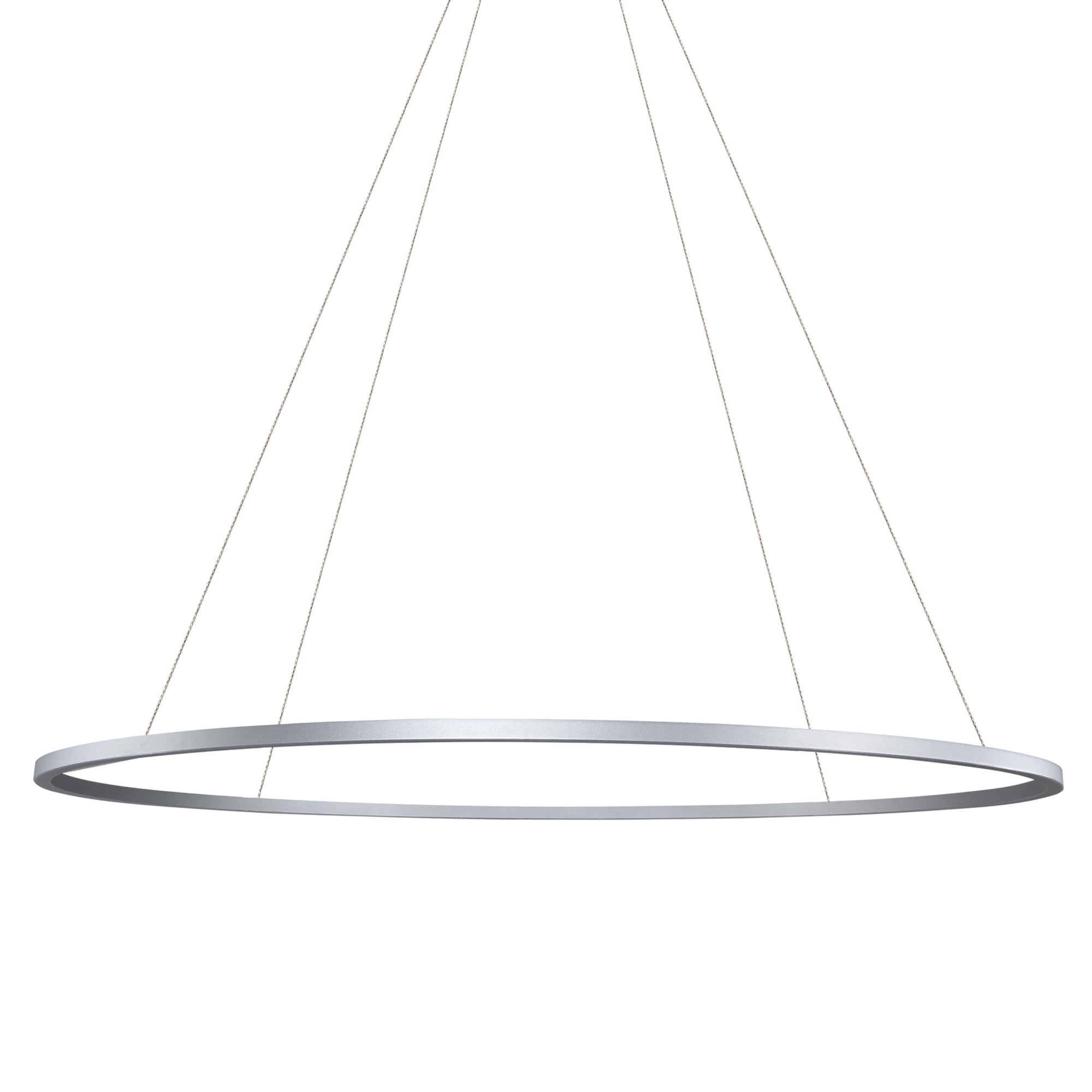 VONN Tania VMC34960AL 60"" Integrated LED ETL Certified Ring Chandelier, Height Adjustable Pendant in Silver