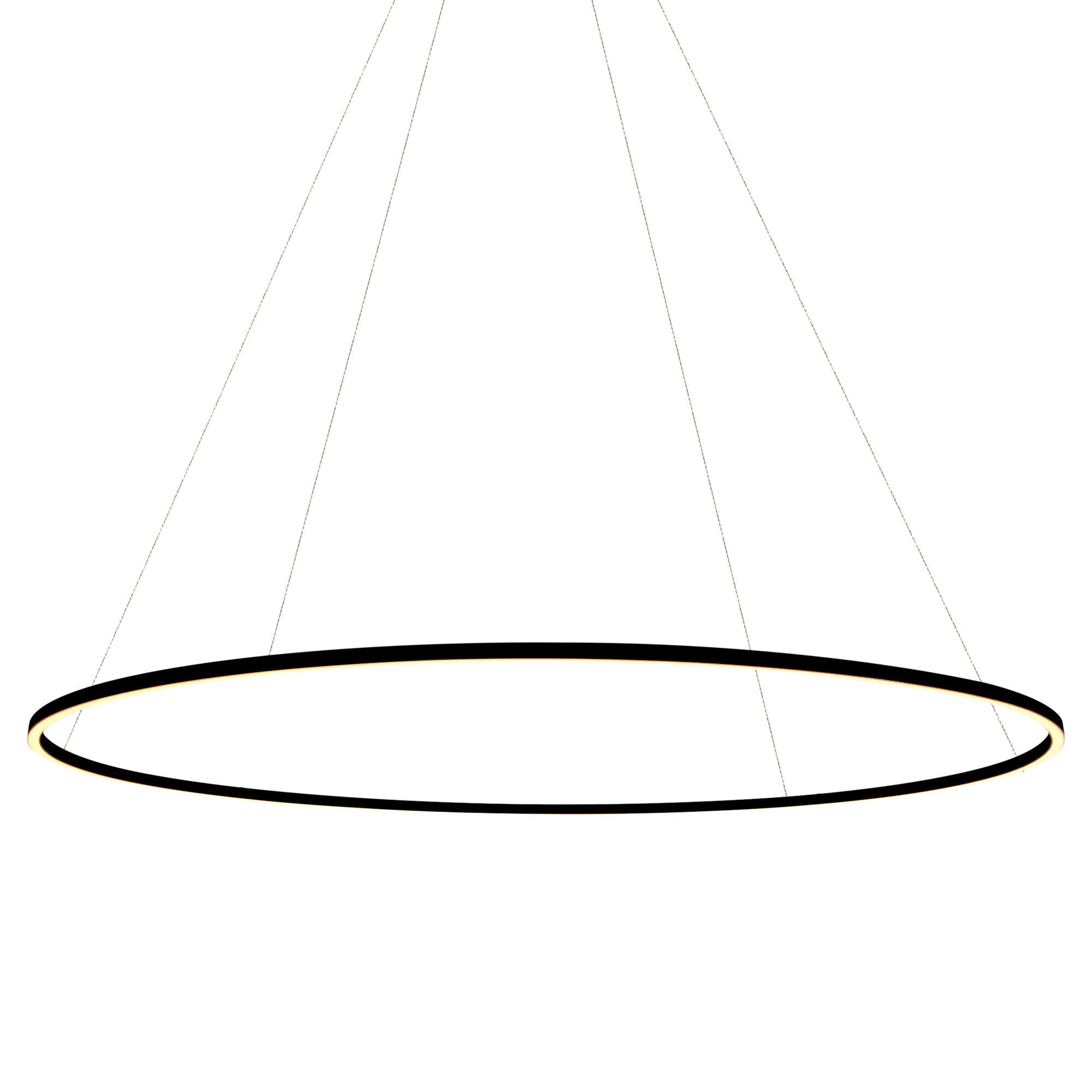 VONN Tania VMC34972BL 72"" Integrated LED ETL Certified Ring Chandelier, Height Adjustable Pendant in Black